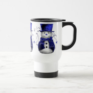 Caneca Térmica Neve de Natal Azul