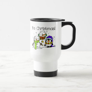 Caneca Térmica Neves e Pinguins É Natal
