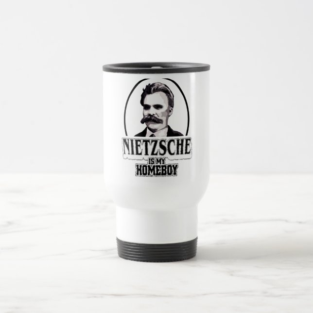 Caneca Térmica Nietzsche é meu ficar em casa (Centro)