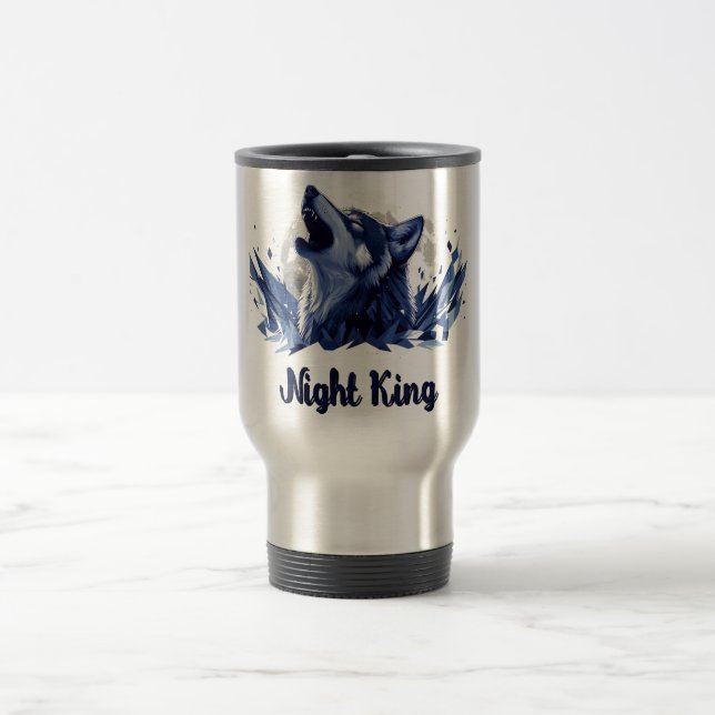 Caneca Térmica Night King - Howling Wolf com Lua (Centro)