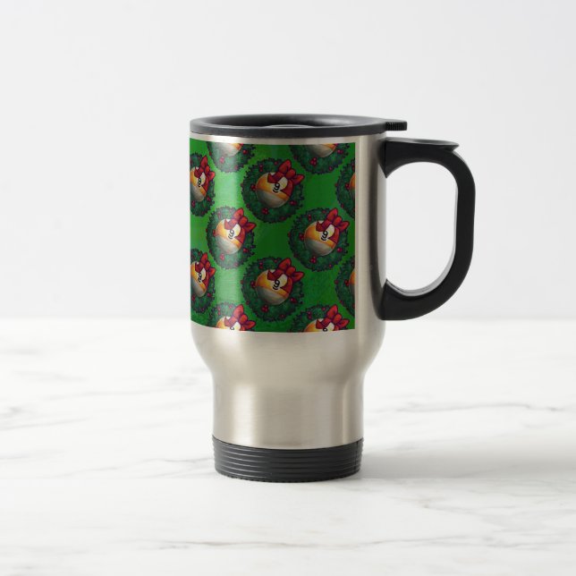 Caneca Térmica Nine Ball in Wreath Pattern on Green (Direita)