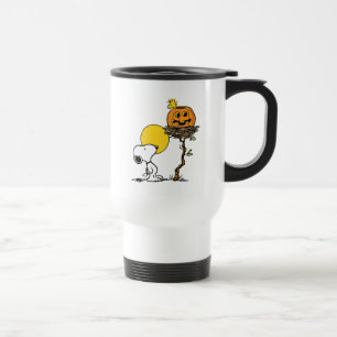 Caneca Térmica Ninho de Snoopy & Woodstock com Jack O' Lanterna