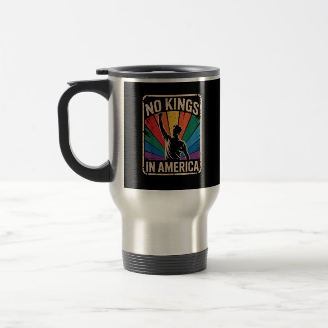 Caneca Térmica No Kings In America Since 1776 Patriotic Style (Esquerda)
