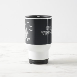 Caneca Térmica Noite de Dia das Bruxas com Casa Assombrada, Morce