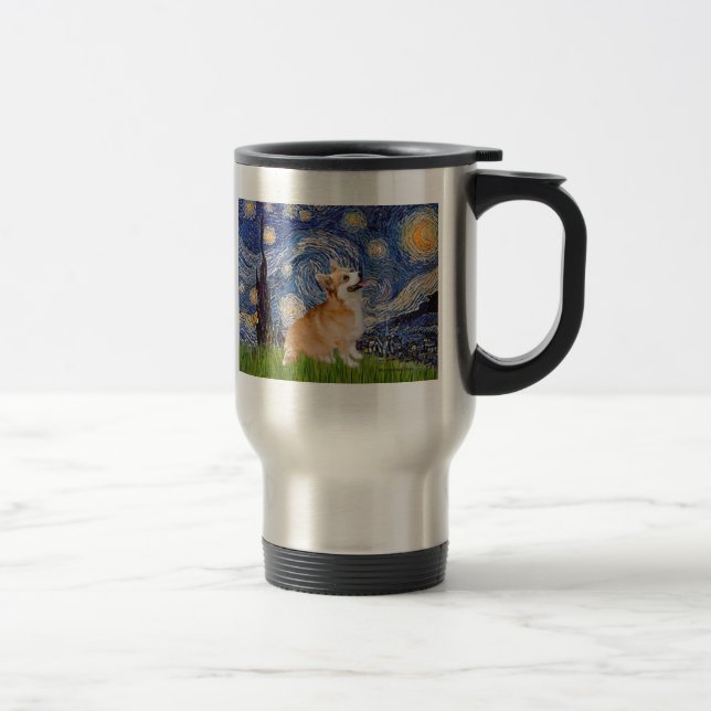 Caneca Térmica Noite Estrelada - Pembroke Welsh Corgi 7b (Direita)
