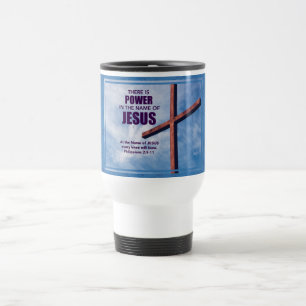 Caneca Térmica NOME Cristão de JESUS Cross   Philippians 2:9-11