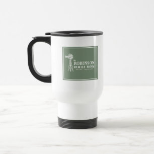 Caneca Térmica Nome da família Fazenda Rustic Windmill Sage Green