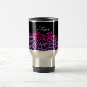 Caneca Térmica Nome personalizado arco rosa púrpura de impressão