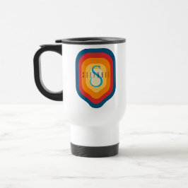 Caneca Térmica Nome Personalizado da Vintagem Retroativa Personal