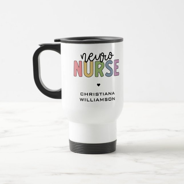 Caneca Térmica Nome Personalizado Enfermeiro Enfermeiro Presente  (Esquerda)