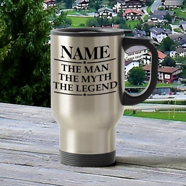 Caneca Térmica Nome Personalizado O Homem O Mito A Legenda (Criador carregado)