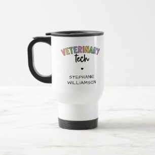 Caneca Térmica Nome Personalizado técnico veterinário Vet Techn