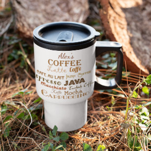 Caneca Térmica Nomes de Café Personalizados