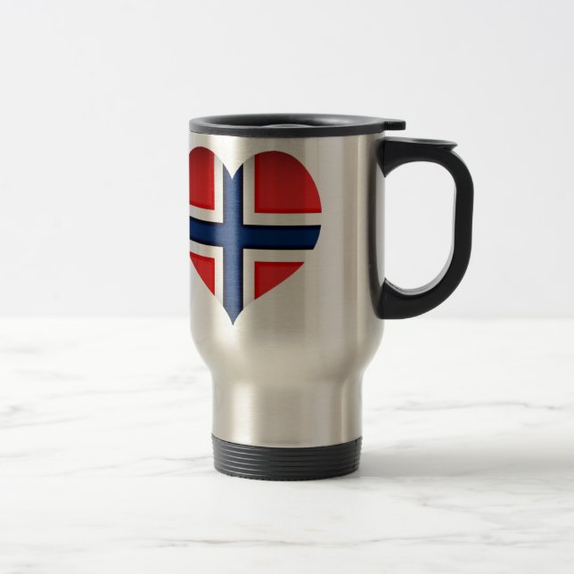 Caneca Térmica Norway Flag Heart (Direita)