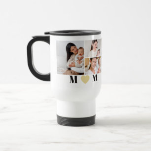 Caneca Térmica Nós Te Amamos Mamãe Colagem de Fotos Personalizada