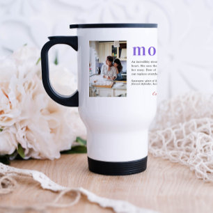 Caneca Térmica Nós Te Amamos Mamãe Moderno Colagem de 2 Fotos