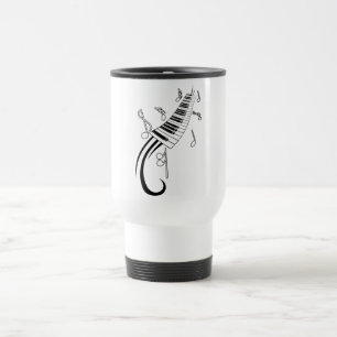 Caneca Térmica Notas do piano e da música