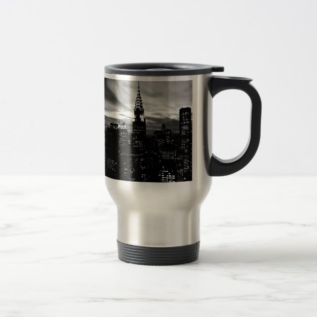 Caneca Térmica Nova Iorque preto e branco (Direita)