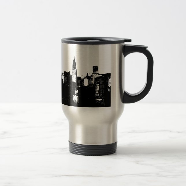 Caneca Térmica Nova Iorque Preto e Branco (Direita)