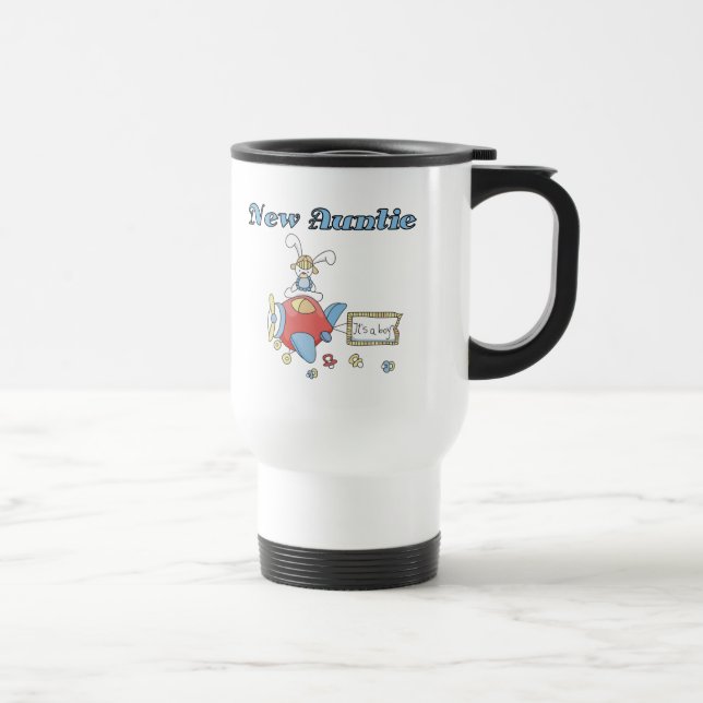 Caneca Térmica Nova tia - Camisetas e presentes de avião (Direita)