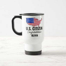 Caneca Térmica Novo e orgulhoso cidadão americano - Mapa American