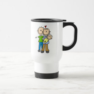 Caneca Térmica Novos Pais Camisetas e Presentes para Bebê Recém-N