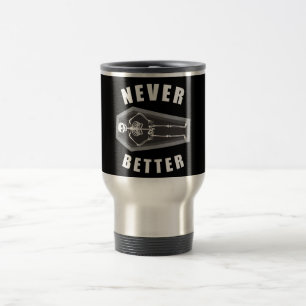 Caneca Térmica Nunca Melhor Morto Por Dentro Esqueleto Dia das Br