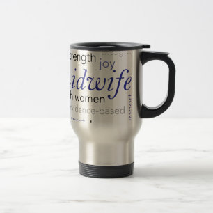 Caneca Térmica nuvem da palavra da parteira