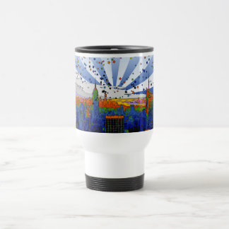 Caneca Térmica NYC Psicodélico: Visão Geral do ESB em Skyline