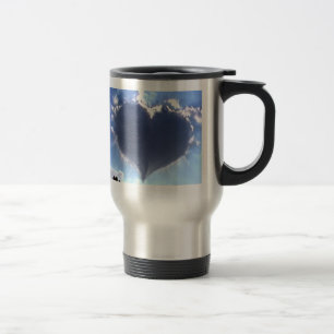 Caneca Térmica O amor está no ar: Nuvem em forma de coração: c
