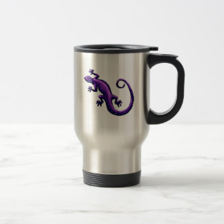 Caneca Térmica O azul roxo do lagarto da cauda longa mancha o
