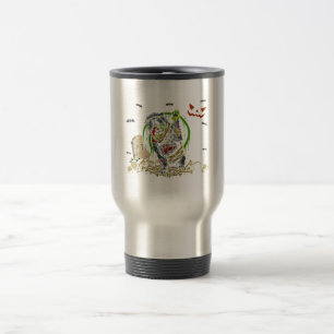 Caneca Térmica O Buldogue Zombie Cachorro de Halloween