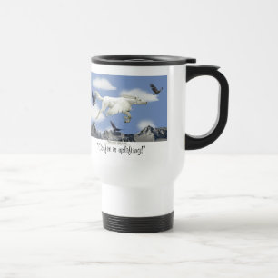 Caneca Térmica O CAFÉ ESTÁ A UPLIFICAR! Pegasus Fantasy Bebendo M