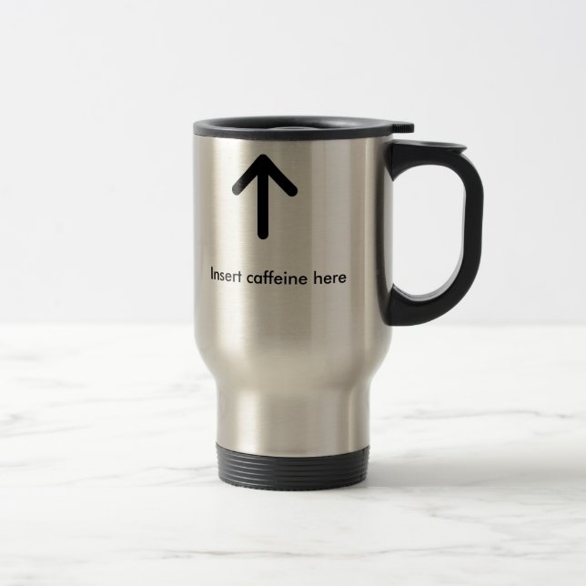 Caneca Térmica o caffiene de aço inoxidável da inserção 15oz aqui (Direita)