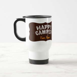 Caneca Térmica O campista feliz come o acampamento do sono