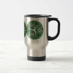 Caneca Térmica O céltico espiral de Triskel do irlandês agride 