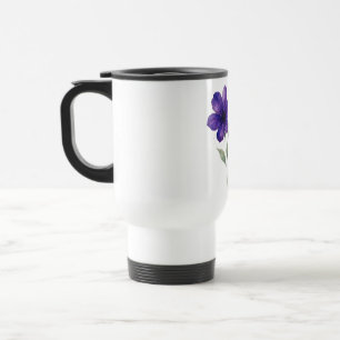 Caneca Térmica O charme das flores roxas