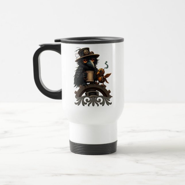 Caneca Térmica O corvo alimentado por Café (Esquerda)