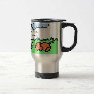 Caneca Térmica o cowandcat, vaca gorda contra o vencedor gordo do