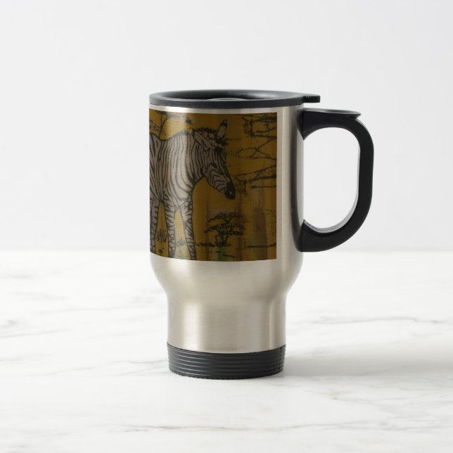 Caneca Térmica O Espírito Serengeti: Zebra Grazing na Mara (Direita)