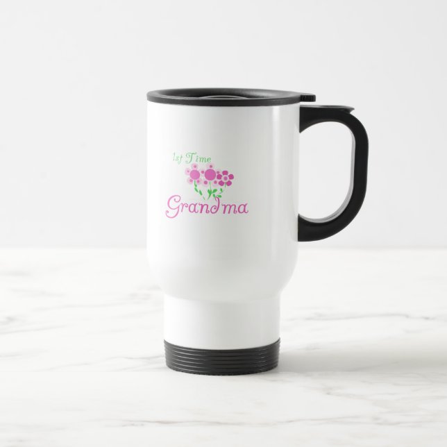Caneca Térmica ø Flores Avó-Cor-de-rosa do tempo (Direita)