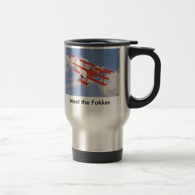 Caneca Térmica O fokker-triplane WW1, encontra o Fokker (Direita)