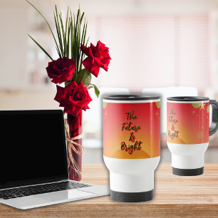 Caneca Térmica "O Futuro Está Brilhante" Boas Vibas Sol e Estrela
