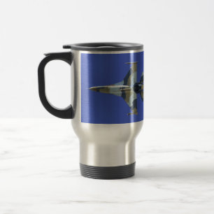 Caneca Térmica O jato elétrico de combate do falcão F-16 VAI SU
