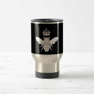 Caneca Térmica O logotipo branco da abelha de rainha… é você uma