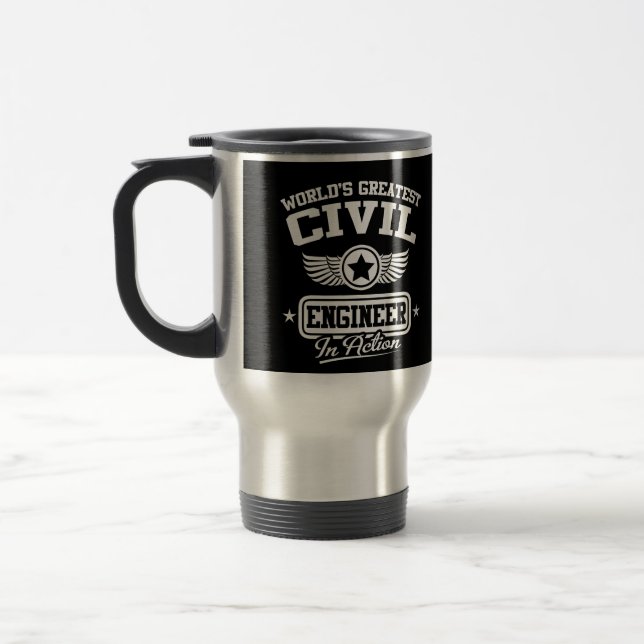 Caneca Térmica O maior Engenheiro civil do mundo em ação (Esquerda)