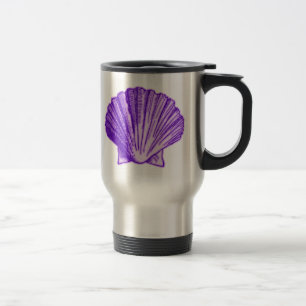 Caneca Térmica O mar roxo Shell do luar tropical agride