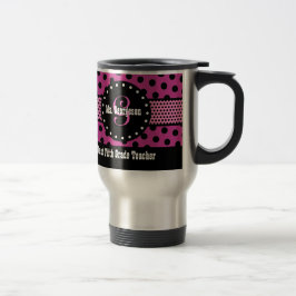 Caneca Térmica O melhor 5o rosa do monograma do PROFESSOR da