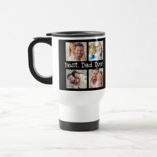 Caneca Térmica O Melhor Pai De 4 Fotografias, Diversão De Colagem