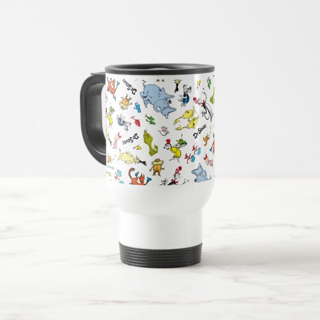 Caneca Térmica O Mundo do Padrão do Dr. Seuss (Frente Esquerda)